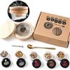 Qibivfo Kit affumicatore per cocktail, whisky, affumicatore con 5 trucioli di legno, generatore di fumo per cocktail, whisky, bourbon, vecchio stile, accessorio da cocktail, regalo per uomini, papà, marito