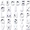 SOFPLATE 26 pz. Perline A Forma di Lettera con Foro Grande Perline Dell'Alfabeto Grandi Lettere Maiuscole AZ In Argento Ciondoli con Iniziali Distanziatori Sciolti per La Creazione di Gioielli Braccia