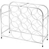 axentia Portabottiglie di Vino per 12 Bottiglie in Filo di Ferro Cromato, scaffale Porta Bottiglie, scaffale Bottiglie, ca. 41 x 34 x 17 cm, Argento