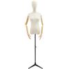 GramStudio Manichino femminile display manichino corpo regolabile in altezza con braccia flessibili (nero, 157-215 cm)