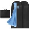 Vicloon Borsa Porta Abiti da Viaggio, 2 Pezzi Copriabiti Antipolvere 180*60cm, Tessuto non Tessuto Borsa da Viaggio per Indumenti con Cerniera, Lavabile e Riutilizzabile, per Vestito, Cappotto lungo