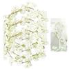 Dhisperares 3 Pezzi Fiori di Ciliegio Finti, 180 cm Artificiale Ghirlanda Fiori, Primaverile Ghirlanda di Vite Fiore di Ciliegio, Fiore Artificiale Vines Hanging per Matrimonio, Giardino, Stanze Decor (Bianco)