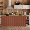 Wokuaile Tendina Sottolavello Cucina, Tende per Mobili da Cucina, Tenda Corta Hook Loop Autoadesiva, Antipolvere e Privacy, per Mobile Sottolavello, Armadio, caffè leggero, L120 x A80 cm