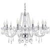 A1A9 Lampadario moderno in cristallo a 10 luci, Apparecchio per plafoniera in vetro trasparente con gocciolina di cristallo K9, Elegante lampada a sospensione per sala da pranzo, soggiorno, foyer