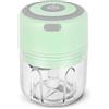 CaDoeS grattugia Mela Elettrico Chopper Alimentare 100/250ml Mini USB Senza Fili Elettrico Aglio Schiacciatore USB Aglio Schiacciatore Cucina Frutta Verdura Gadget Strumento (Color : A-Green-250ML)