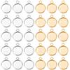 Beebeecraft 1 Scatola da 40 Pezzi di Cabochon per Pendenti Placcati in Oro 24K e Argento Sterling 304 vassoi per Pendenti con Castone da 12mm in Acciaio Inossidabile per La Creazione di Gioielli Fai