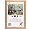 3-B Cornice portafoto HIT - marrone (rovere con venature ottiche del legno) - 21 x 29,7 cm (A4) - Cornice in legno, cornice per documenti con vetro acrilico