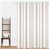 GCIREC Tenda Doccia, 120x200cm, Beige Minimalismo moderno Strisce verticali Arte di lusso Impermeabile Tessuto Macchina Lavabile Tenda da Bagno con Ganci
