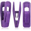 Andiker - Set di 20 grucce in velluto con clip, clip per pantaloni con velluto, spille per vestiti (viola)