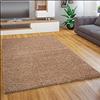 Paco Home Tappeto Salotto Moderno Soggiorno Pelo Lungo Peloso Monocolore Moderno Tappeto Morbido, Dimensione:60x100 cm, Colore:Beige