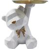 Tongyixin Kawaii Orso Scultura Decorativa con Vassoio Portagioielli, Adatto per piccoli oggetti come chiavi, cosmetici, gioielli, ecc., Decorazioni in resina a forma di orso