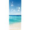 A.Monamour Adesivo Porta Autoadesiva Spiaggia Tropicale Cielo Blu E Mare Natura Scenario Vinile PVC Adesivi per Porte Interne 3D Pellicola Adesiva Poster Sticker Murale Parete Carta da Parati