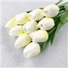 Ulalaza Fiori artificiali 20 Teste Tulipani Tocco Reale PU Tulipani Fiori Finti Arrangiamento Matrimonio Mazzi Casa Stanza Ufficio
