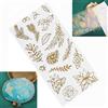 Syiyunran Stickers Attacca Stacca - Colore oro 8,5x17,5 cm， Pianta Adesivi Estetica Pezzi Decorativi Scrapbooking Scrapbook Accessori Retro per Album Foto Diario Washi DIY art Crafts Dambin Dambini