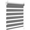 WOLTU Tenda a Rullo Giorno e Notte senza Foratura, Preassemblata, Tenda Oscurante e Filtrante, Doppio Strato per Finestra e Porta, 90x120 cm [Larghezza Tessuto: 86 cm], Grigio Scuro
