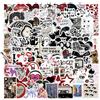 Vauki Y2K Girls Stickers - Set di 100 adesivi impermeabili in vinile vintage, con graffiti estetici, adesivi Kawaii Downtown Girls Set per laptop, chitarra, valigia, bicicletta, moto, skateboard