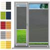 HUANQIN Tenda a Rullo Plissettata con Fissaggio a Morsetto 38 x 65 cm, Protezione da Sole e Indiscreti, Tenda Plissettata su Misura, Tenda Plissettata Adesiva, per Finestre, Grigio