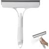 Rylae Tergivetro per Doccia Plastica 3 in 1, Lavavetri Spazzola Bagno con Spruzzatore di Spugna, Lavavetri Doccia Leggero, Tergidoccia per Vetro, Acrilico, Piastrelle, Bagno, Specchi, Bianco