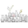 anquephd 12 vasi in vetro piccoli, stile vintage con motivo strutturale, per fiori e decorazioni per la casa (trasparente, 12 pezzi)