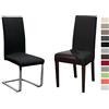 Beautex - Set di 4 coprisedie in jersey, elasticizzato, cotone bi-elastico, colore a scelta, cotone, Nero , Onesize Stretch