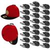 Gocvo Sistema Porta Cappelli Adesivo - 24 Appendiabiti per Cappelli Senza Foratura, Soluzione Compatta per Porte, Armadi e Stanze (nero, Adesivo Forte)