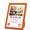 3-B Cornice Maui, arancione, 15 x 21 cm (A5), cornice in legno, cornice per foto, cornice per documenti con vetro acrilico