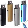 LEKEFETO 4 accendini elettronici: accendino elettrico antivento, porta USB, accensione a due lati, accendino senza fiamma, ricaricabile, senza gas
