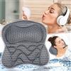 Frasheng Cuscino da Bagno,Cuscino Vasca da Bagno 4D Mesh,Cuscini Poggiatesta da Vasca,con 6 Ventose Antiscivolo,può Supportare la Testa,Il Collo,la Schiena,per Vasca da Bagno,Spa Domestica,Antimuffa