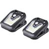 Serenophile Luci solari a clip con sensore di movimento, 25 LED, 600 lumen, impermeabili, per esterni, recinzioni, grondaie, giardino, patio, campeggio, confezione da 2