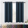 WUXXIANG Tende Termiche Isolanti per Interni 110 x 120 cm Soffice, Drappo Classico, Elegante, Tende Oscuranti per Interni Isolanti Termiche, Set da 2 Pannelli, per Camera da Letto Moderne, Blu Scuro