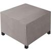AQIGR Copri Pouf Quadrato 50x50 40x40 90x90 80x80 60x60 35x35 100x100 Copriseduta Elastico Fodera Poggiapiedi per Ottomana, Protezione per Poggiapiedi(Taupe,L 60x W 60xH 45cm)