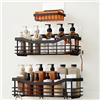Orimade Adesivo Mensola Bagno Doccia con Portasapone Mensole Caddy con 5 Ganci per Appendere Spugnette Portacoltelli da Barba Senza Foratura Inossidabile SUS304 - 3 Pezzi（Nero）