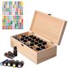 WANDGU Scatola di olio essenziale in legno, 32 slot per aromaterapia, contenitori per oli essenziali, contenitore di legno per oli essenziali e oli profumati