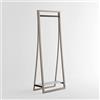 ARHome Stand Appendiabiti, 160 x 60 x 40, Frassino Crema, Ripiano in Vetro, Made in Italy