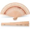 Queekay Ventaglio Pieghevole a Mano Ventilatore a Mano Intagliato in Legno Vintage Decorazione da Parete Cinese Estiva Elegante Regalo per Donna Bomboniere Festa Matrimonio（Girasole）
