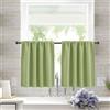 KnSam Tende per finestre, impermeabili, per soggiorno, cucina/caffetteria, 90 cm x 45 cm, L, verde, set da 2 pezzi