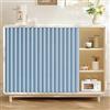 Generic Tende Antipolvere Personalizzabili per mensole, Tende per mobili da Cucina, Tende Pieghevoli sottolavello per armadi, bagni e lavatrici-Sky Blue- W60cmxH100cm