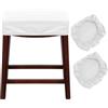 LIWLLIUA 30x40cm Fodera/Copri Coprisgabello Quadrato con Elastico Sgabelli da Bar Rettangolare Coprisedili Lavabili per Cucina Sgabello Sedia Pianoforte Panca Sedile Protezione,White pu,2pcs