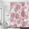 Hnmdmyi Tenda da doccia Rosa 120x180, moderna geometrica esagono arte astratta impermeabile poliestere tessuto lavabile tenda da bagno per il bagno con gancio