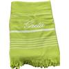 Ischia Tessile Ricami De Vivo Telo Mare Salinas Personalizzabile Nome o Iniziali - 170x90cm - Asciugamano Mare Personalizzato - Telo Spiaggia Grande Donna e Uomo - Microspugna 100% Cotone Lavabile in Lavatrice (Verde Acido)