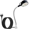 Aicharynic Luce da lavoro magnetica a LED da 15 W, con collo di cigno flessibile e base magnetica, 36 lampadine LED, 110 V-220 V, lampada da lavoro a LED per tornio, CNC, fresatrice, trapano, macchina da cucire