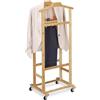 LANTUS Porta cappotto, piedi di bambù: appendiabiti solido con base stabile, guardaroba, porta cappotto, carico max 15 kg, ideale per casa, camera da letto, soggiorno, 107 x 47 x 37 cm, colore