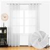 BOD HOME, 2 pezzi di tende traslucide per il soggiorno, 140x260cm, accessori per finestre, tende decorative per la camera da letto, moderne, fresche, tende per la casa, bianco