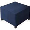 AQIGR Copri Pouf Quadrato 50x50 40x40 90x90 80x80 60x60 35x35 100x100 Copriseduta Elastico Fodera Poggiapiedi per Ottomana, Protezione per Poggiapiedi(Navy,L 55 x W 55xH 40cm)