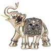 Buachois Elefante Statua,D'argento Polyresin Elephant Statue,Fortunato Feng Shui Elefante Scultura,Fortunato da collezione Figurine Regalo Home Decor Feng Shui Ornament Arredamento Desktop