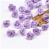 Whakano 100 mini teste di rose artificiali da 1,5 cm, in raso per fai da te, applicazioni floreali, piccole rose per San Valentino, festa della mamma, matrimonio, feste, decorazione per la casa, viola