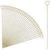 QUARKZMAN 30Pz Supporti Portafiori A Punta, Fermagli A Cuore In Filo Metallico Artigianale Da 5,9, Portanumero Da Tavolo E Fermagli Per Foto Per Matrimoni, Foto, Promemoria, Oro
