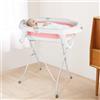 HUOLE Vaschetta Bagnetto Neonato con Supporto-Vasca da Bagno Bambini 1-3 Anni con Termometro Incorporato e Tubo di Scarico - Offri il massimo comfort al tuo bambino (66 * 61 * 82cm-pink)