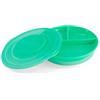 Twistshake Piatto per Bebè con Coperchio Ermetico | Piatti Divisi per Bambini, Senza BPA , 6 Mesi+ Piatto di Alimentazione del Bambino | Piatto Piano per Bambini per uso Quotidianop, Verde Chiaro