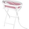 HUOLE Vaschetta Bagnetto Neonato con Supporto-Vasca da Bagno Bambini 1-3 Anni con Termometro Incorporato e Tubo di Scarico - Offri il massimo comfort al tuo bambino ((Style 1) 85 * 47 * 85cm-Pink)